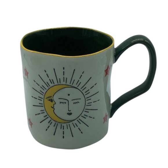 World Market Sun & Moon Stars Ceramic Mug Hand Painted Galazy - Picture 1 of 4